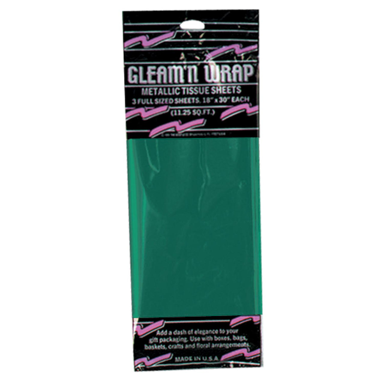 Beistle Party Gleam 'N Wrap Metallic Sheets green (3/Pkg)