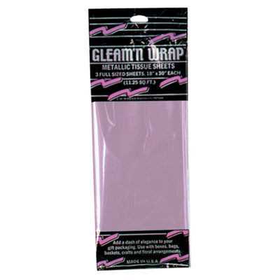 Beistle Party Gleam 'N Wrap Metallic Sheets pink (3/Pkg)