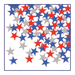 Confetti Stars Party Decor red - silver - blue (1 Oz/Pkg)