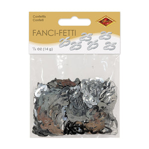 Bulk "25'' Silver Confetti Silhouettes (12 Packages/Case) by Beistle