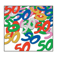 Confetti 50th Birthday Party Silhouettes multi-color (0.5 Oz/Pkg)