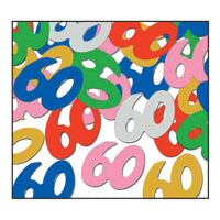 Confetti 60th Birthday Party Silhouettes multi-color (0.5 Oz/Pkg)
