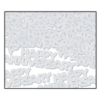Beistle Happy Anniversary Confetti silver (0.5 Oz/Pkg)