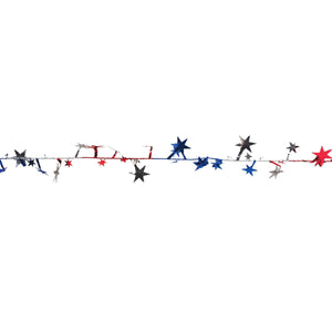 Gleam 'N Flex Star Party Garland - red - silver - blue - wire garland