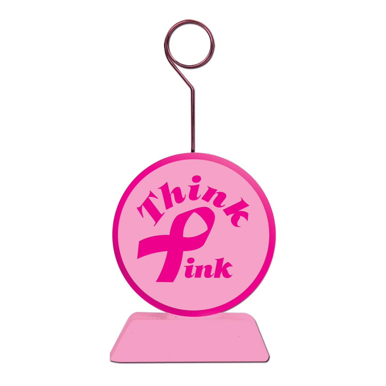 Beistle Pink Ribbon Photo/Balloon Holder
