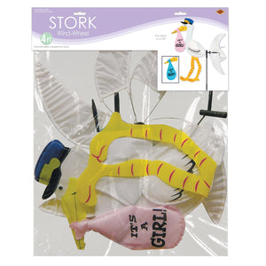 Bulk Baby Shower Stork Wind-Wheel (Case of 6) by Beistle