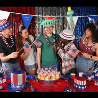 Happy Birthday Banner – 13 Blue & Red Pennant Flags, Easy DIY Party Decor
