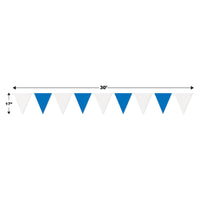 Blue & White Pennant Banner, party supplies, decorations, The Beistle Company, Oktoberfest, Bulk, Holiday Party Supplies, Oktoberfest Party Supplies