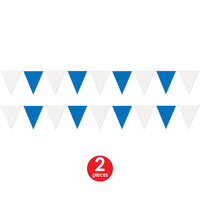 Blue & White Pennant Banner, party supplies, decorations, The Beistle Company, Oktoberfest, Bulk, Holiday Party Supplies, Oktoberfest Party Supplies