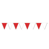Beistle Red & White Party Pennant Banner