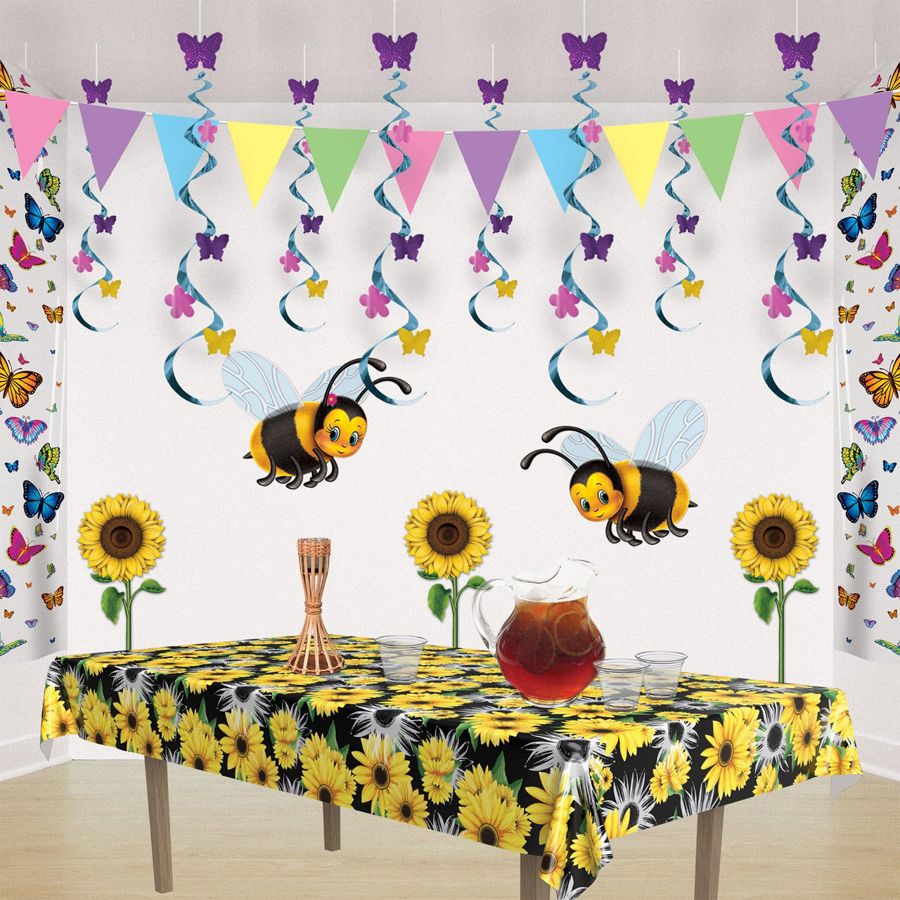 Pastel Pennant Banner, party supplies, decorations, The Beistle Company, Spring/Summer, Bulk, Spring-Summer Theme, Miscellaneous Spring and Summer Themed Party Supplies