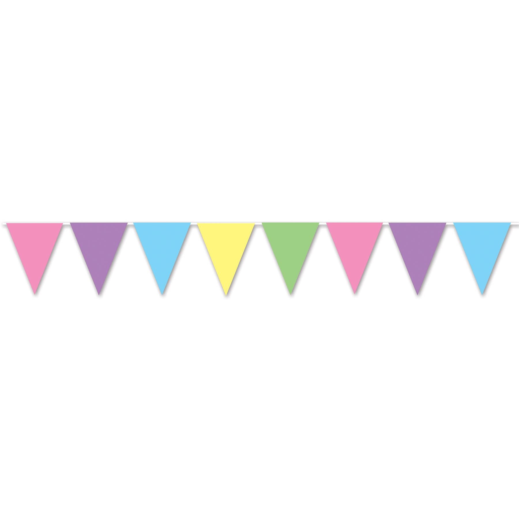 Beistle Pastel Party Pennant Banner