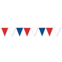 Beistle Red - White & Blue Pennant Party Banner