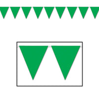 Beistle Green Party Pennant Banner