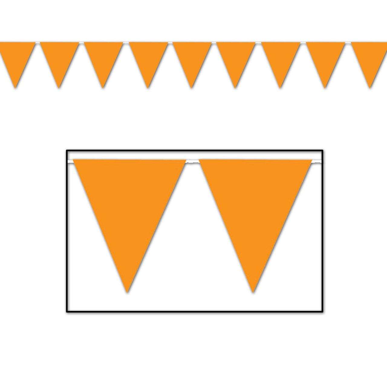 Beistle Orange Party Pennant Banner