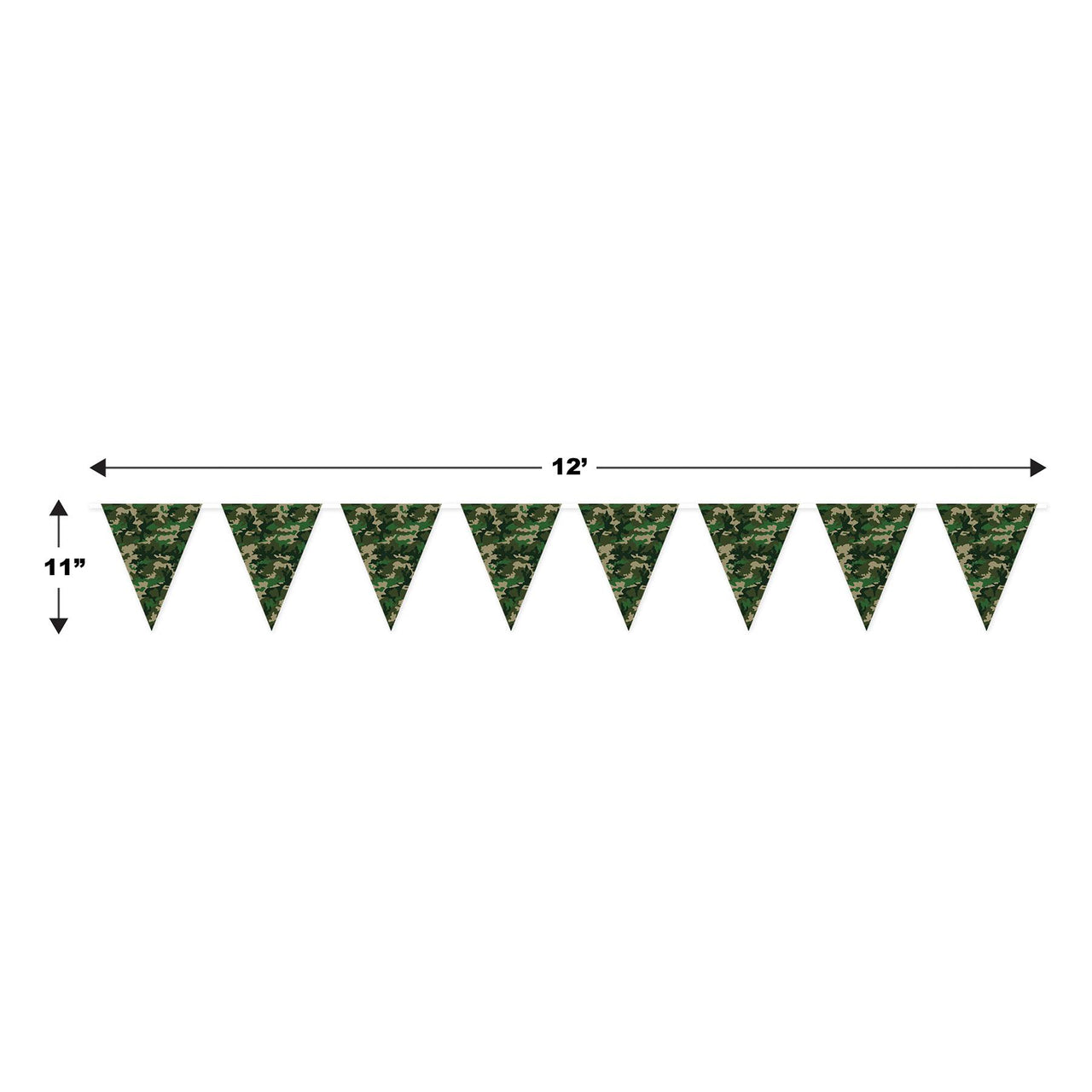 Redneck Party Supplies - Camo Flag Pennant Banner