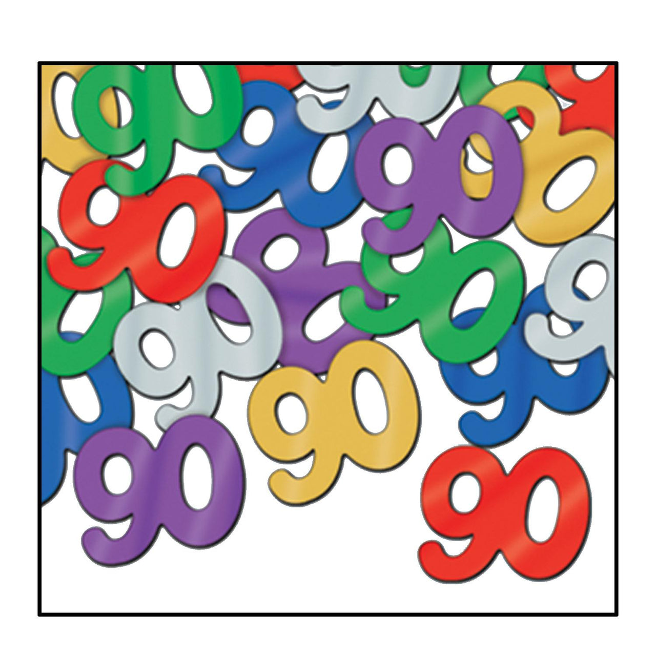 Confetti 90th Birthday Party Silhouettes multi-color (0.5 Oz/Pkg)