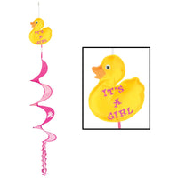 Beistle Just Duckie It's A Girl Wind-Spinner