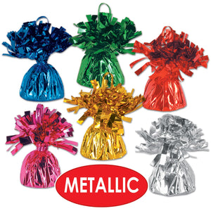 Bulk Metallic Wrapped Balloon Weights (Case of 12) by Beistle