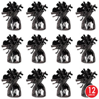 Bulk Metallic Wrapped Balloon Weight black (Case of 12) by Beistle