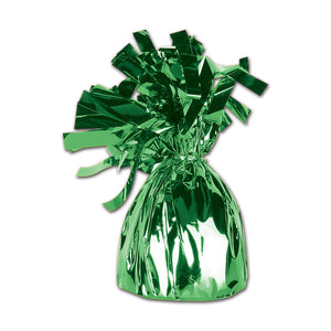 Beistle Metallic Wrapped Party Balloon Weight - green
