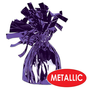 Bulk Metallic Wrapped Balloon Weight purple (Case of 12) by Beistle