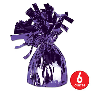 Bulk Metallic Wrapped Balloon Weight purple (Case of 12) by Beistle