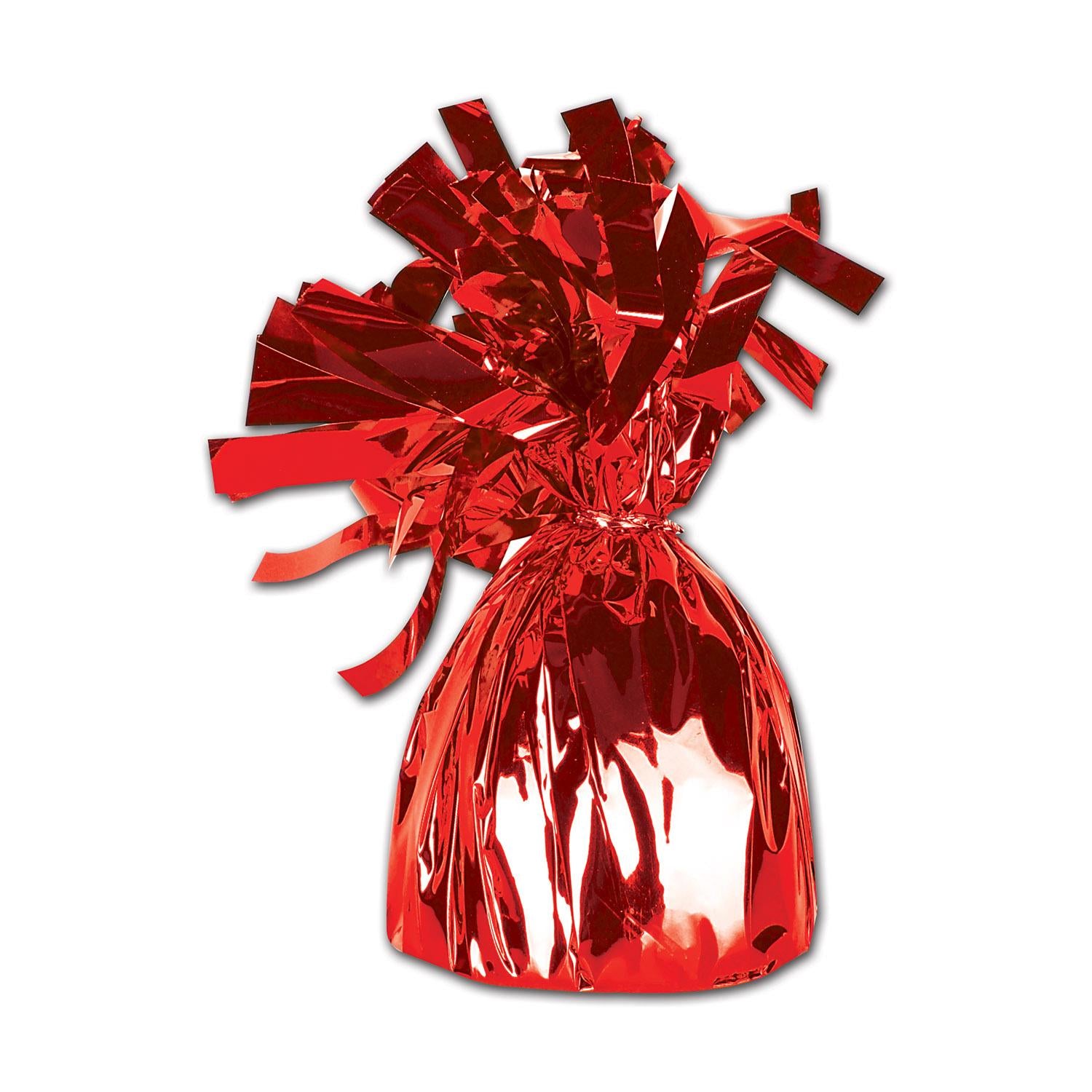 Beistle Metallic Wrapped Party Balloon Weight - red