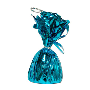 Beistle Metallic Wrapped Party Balloon Weight - turquoise