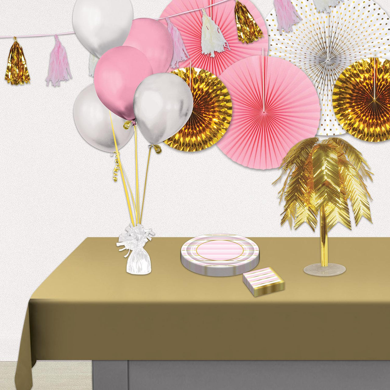 Bulk Metallic Wrapped Balloon Weight white (Case of 12) by Beistle