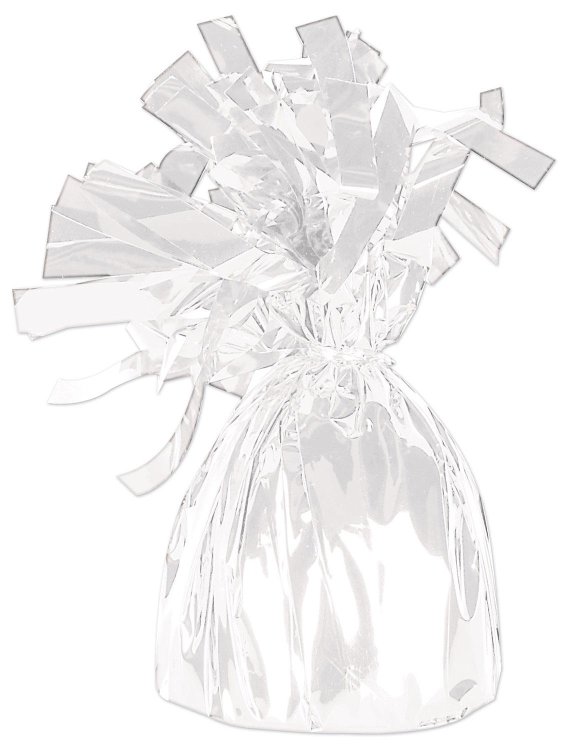 Beistle Metallic Wrapped Party Balloon Weight - white