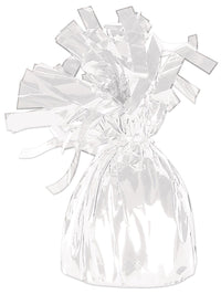 Beistle Metallic Wrapped Party Balloon Weight - white