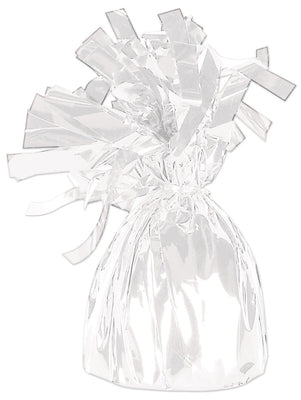 Beistle Metallic Wrapped Party Balloon Weight - white