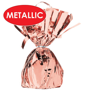 Bulk Metallic Wrapped Balloon Weight - rose gold (Case of 12) by Beistle