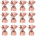 Bulk Metallic Wrapped Balloon Weight - rose gold (Case of 12) by Beistle