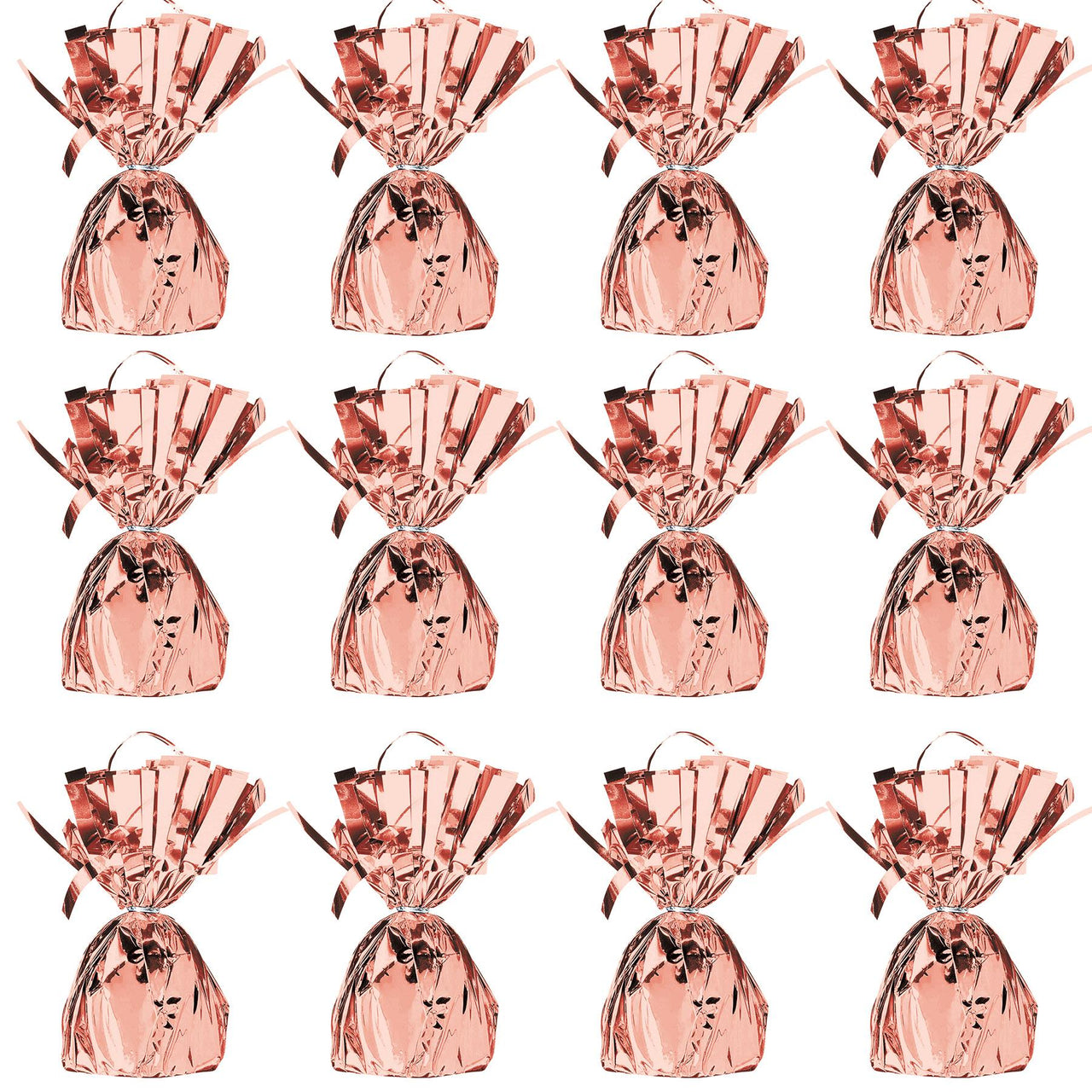 Bulk Metallic Wrapped Balloon Weight - rose gold (Case of 12) by Beistle