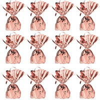 Bulk Metallic Wrapped Balloon Weight - rose gold (Case of 12) by Beistle
