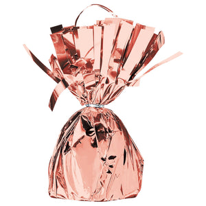 Beistle Metallic Wrapped Party Balloon Weight - rose gold