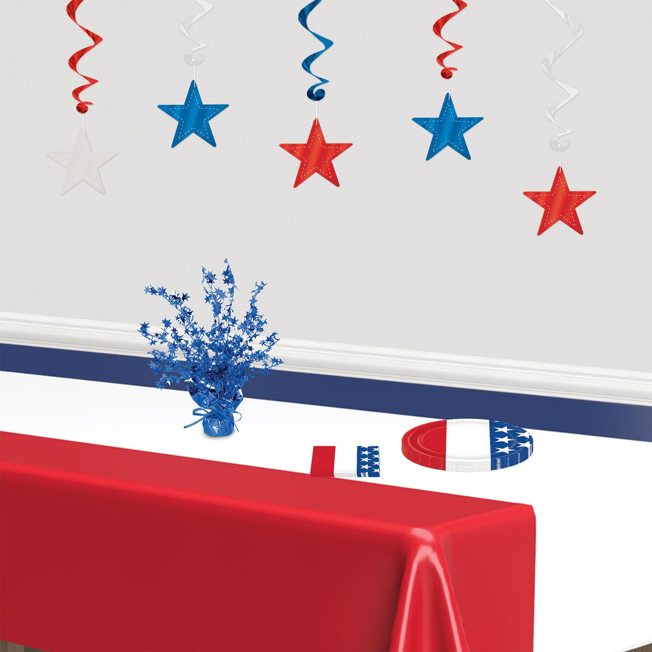 Party Decorations - Star Gleam 'N Burst Centerpiece - blue