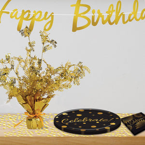 Beistle Birthday Gleam 'N Burst Centerpiece gold - 15 inch - Birthday Centerpieces