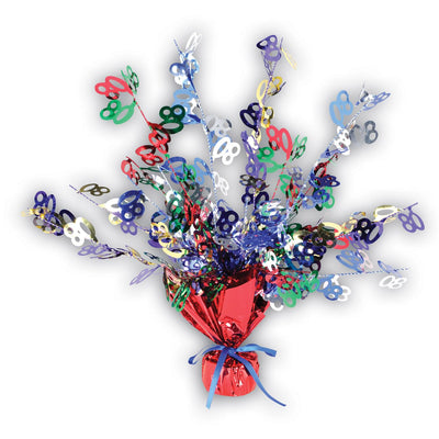 Beistle 80th Birthday Party Gleam 'N Burst Centerpiece