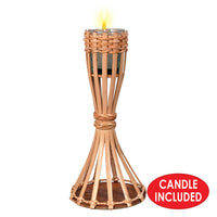 Tabletop Bamboo Torch - includes candle