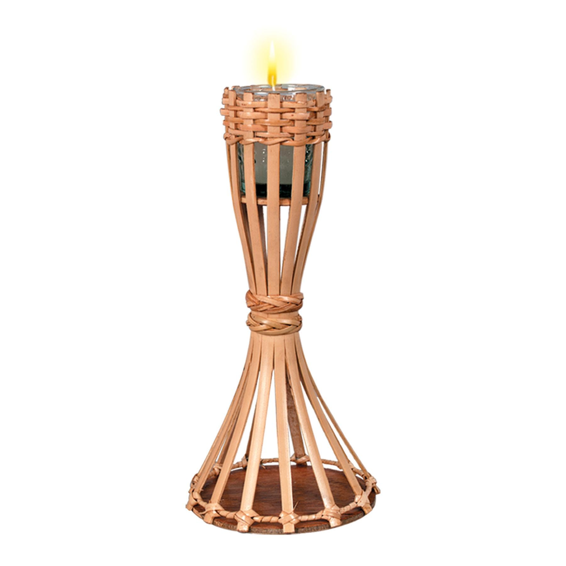 tiki succulent table torch Bamboo Tiki Table Torch with Candle
