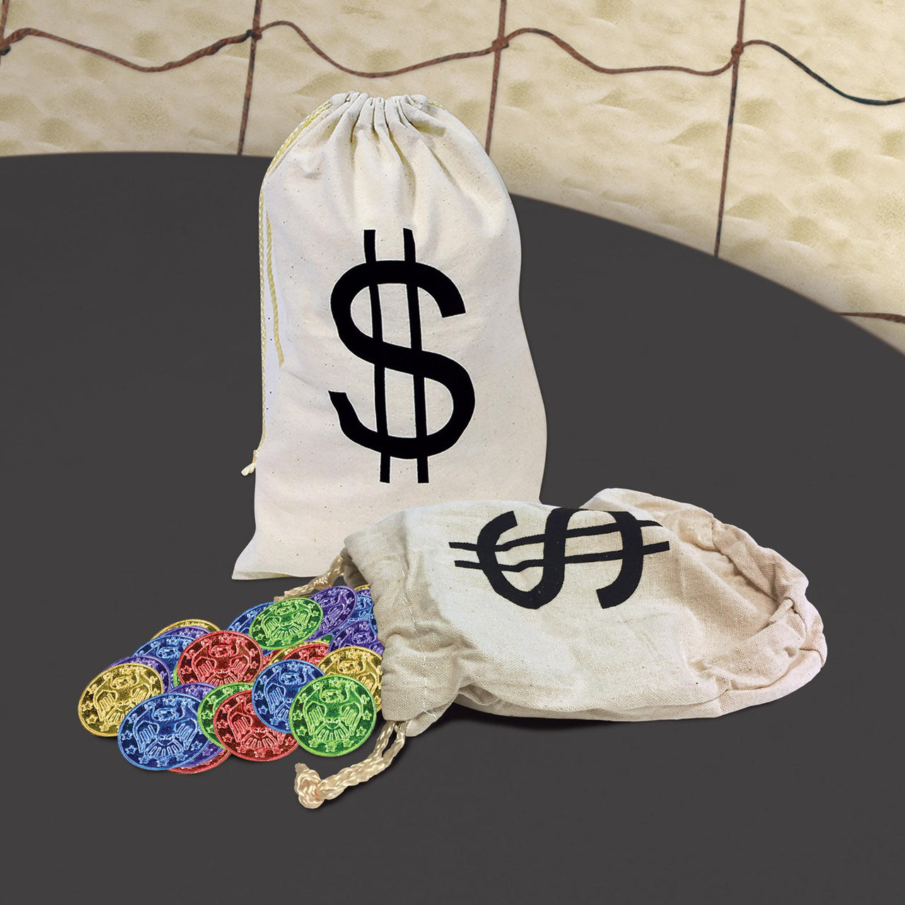 Pirate Party Supplies - Plastic Coins - assorted colors