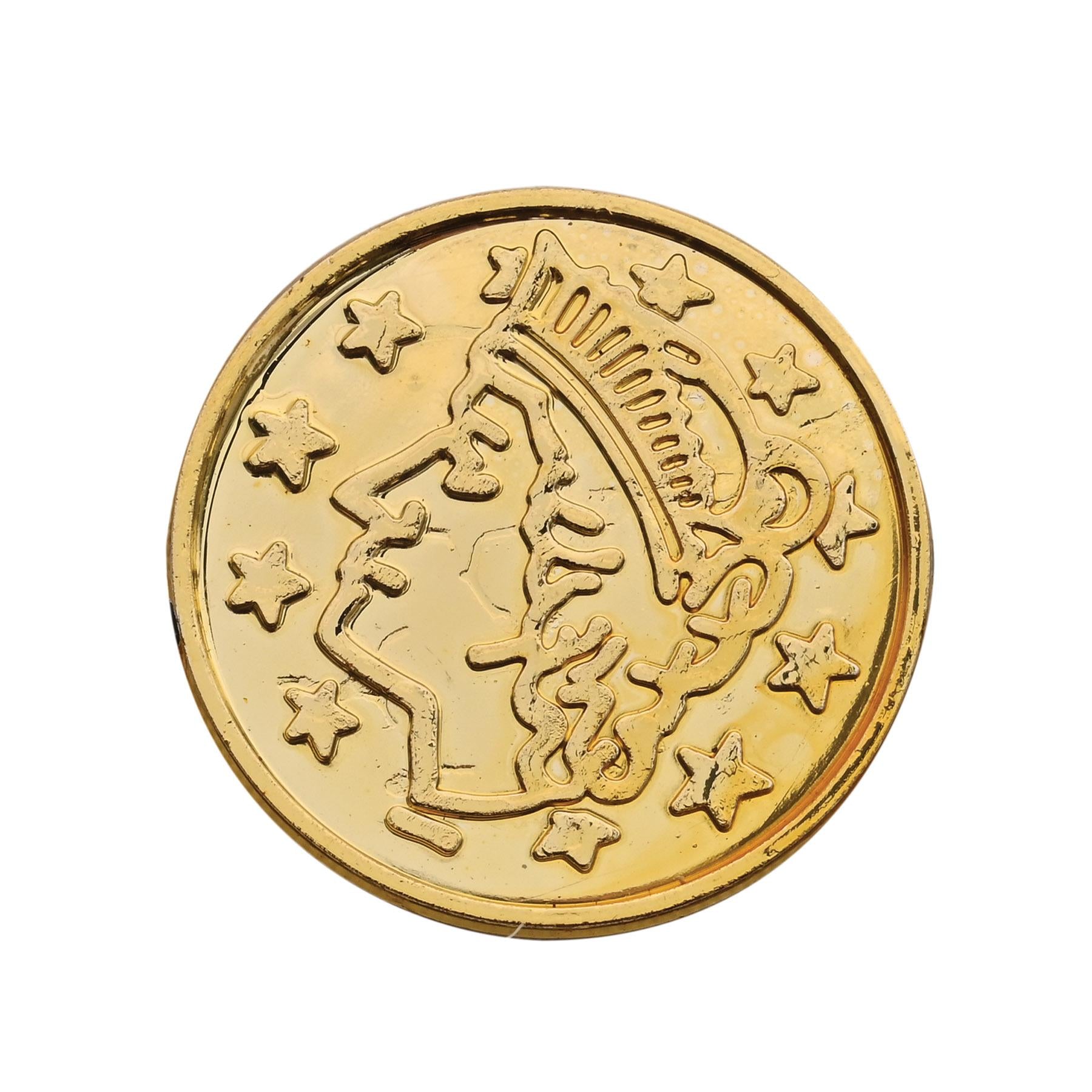 Beistle Plastic Party Coins - gold (100/Pkg)