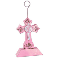 Beistle Cross Party Photo/Balloon Holder - pink