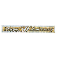 Beistle Metallic 50th Anniversary Fringe Banner