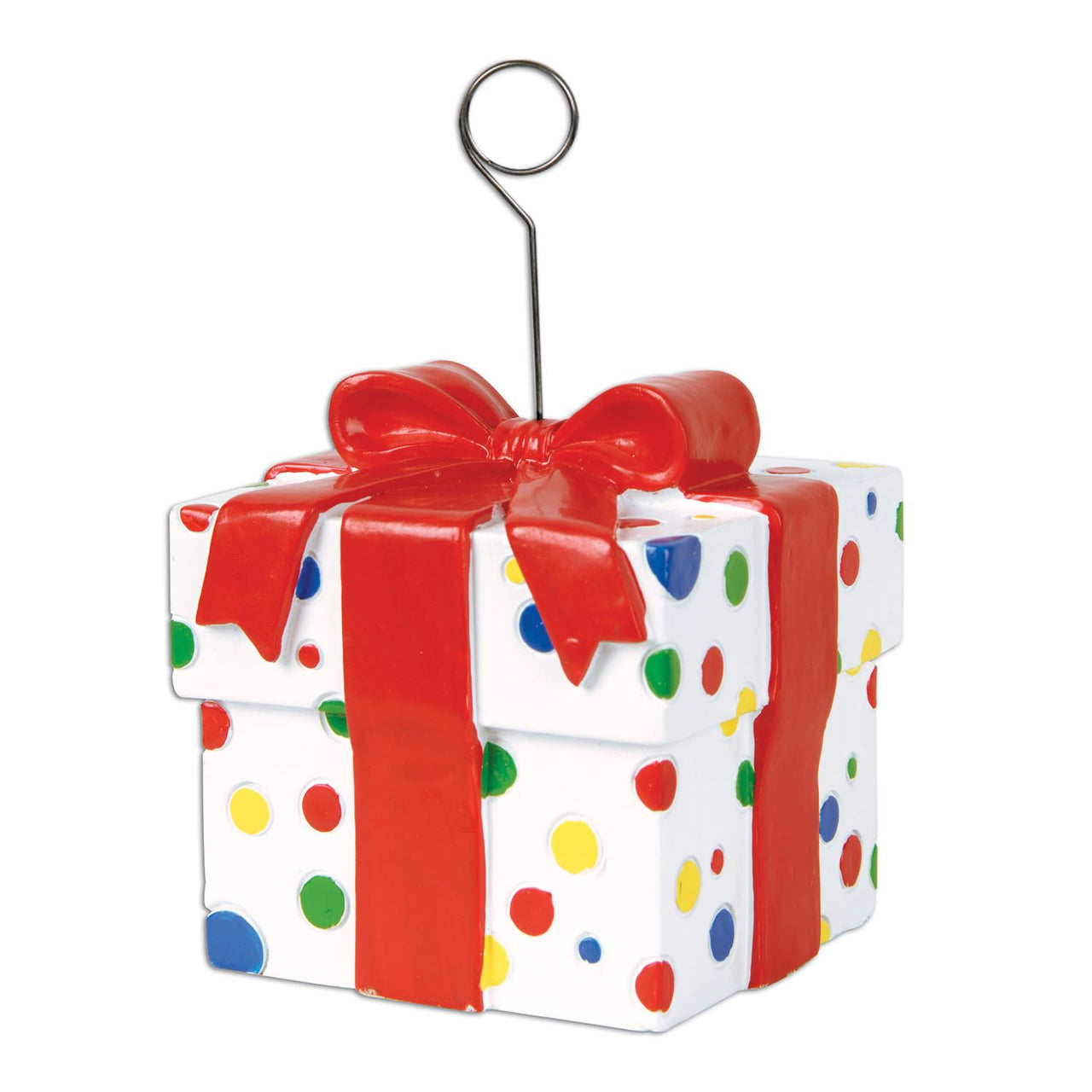 Beistle Polka Dots Gift Box Photo/Balloon Holder