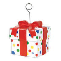 Beistle Polka Dots Gift Box Photo/Balloon Holder