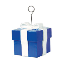 Beistle Blue Gift Box Photo/Balloon Holder